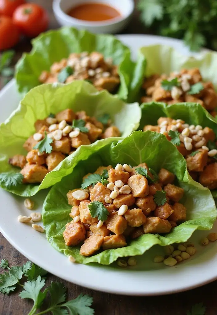 25 Light Dinner Recipes from Cooking Light and Healthy Eats - 11. Thai Peanut Chicken Lettuce Wraps