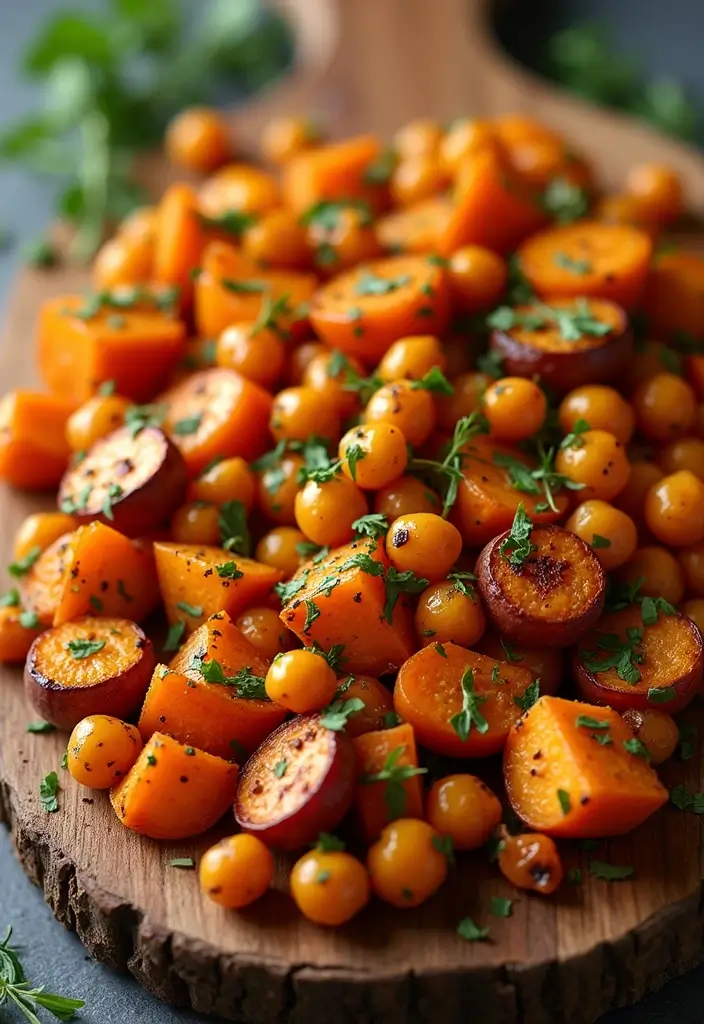25 Light Dinner Recipes from Cooking Light and Healthy Eats - 18. Roasted Sweet Potatoes and Chickpeas