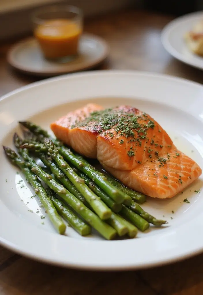 25 Light Dinner Recipes from Cooking Light and Healthy Eats - 7. Baked Salmon with Asparagus
