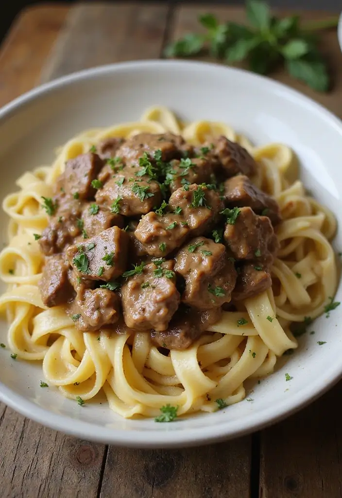 25 Low Carb Ground Beef Recipes for Simple Weeknight Dinners - 16. Ground Beef Stroganoff