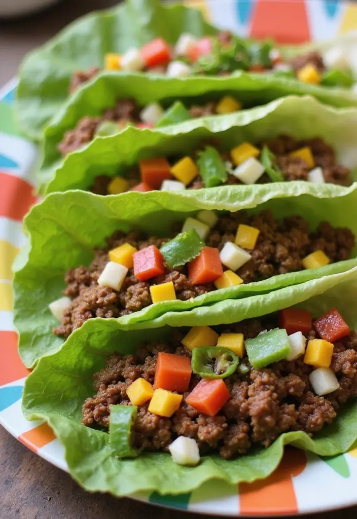 25 Low Carb Ground Beef Recipes for Simple Weeknight Dinners - 17. Ground Beef Tacos in Lettuce Wraps