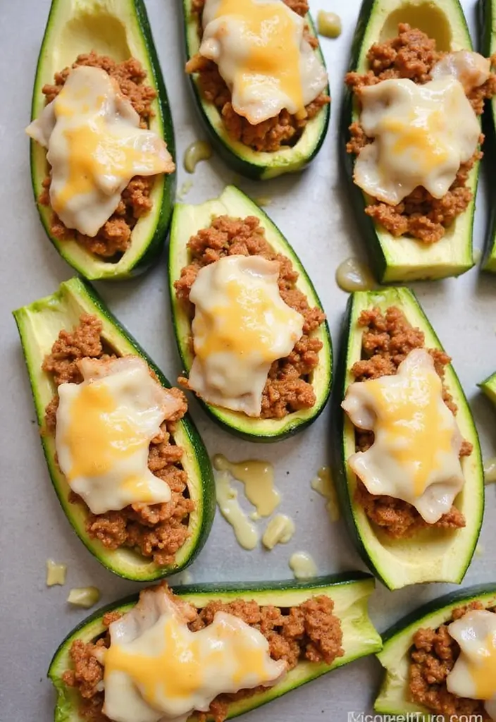 25 Low Carb Ground Beef Recipes for Simple Weeknight Dinners - 5. Ground Beef Zucchini Boats