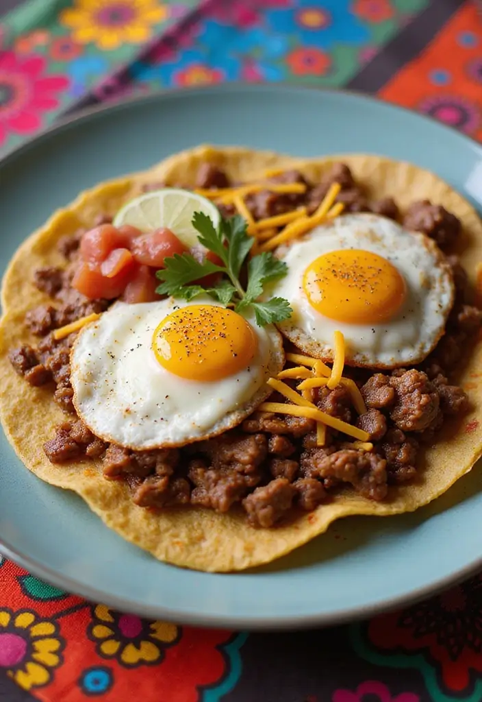 25 Mexican Ground Beef Recipes That Spice Up Dinner - 17. Beef Chilaquiles