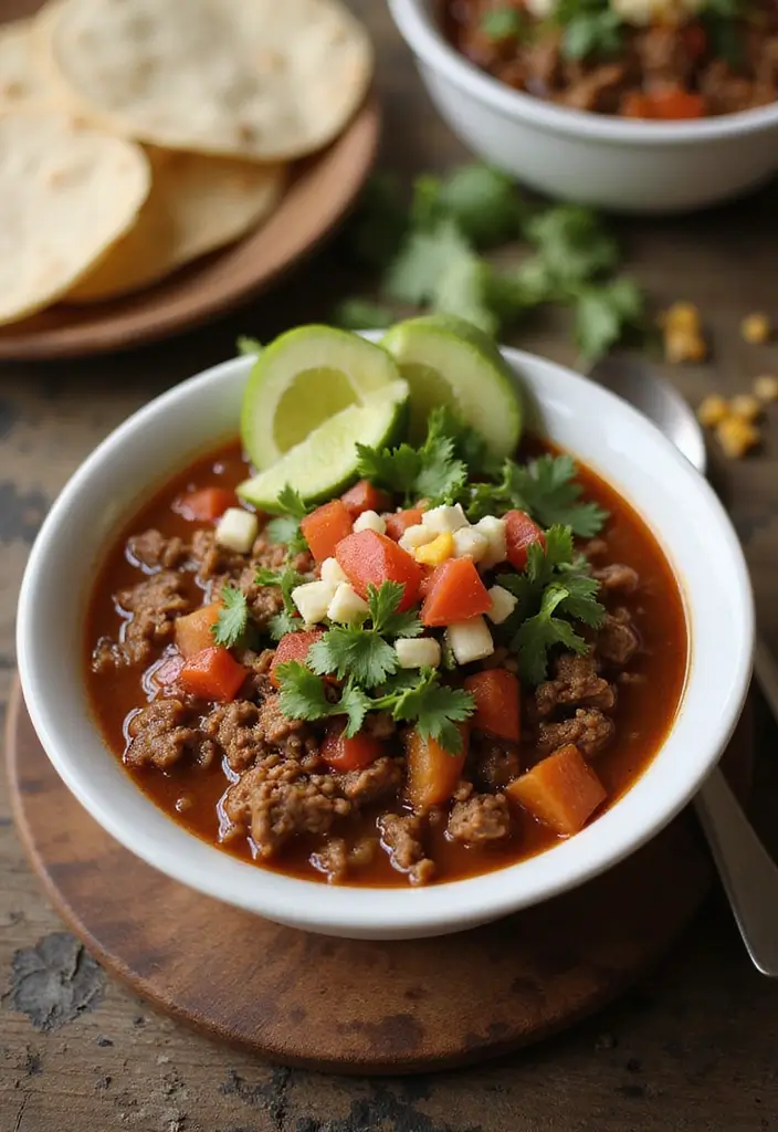 25 Mexican Ground Beef Recipes That Spice Up Dinner - 19. Ground Beef Pozole