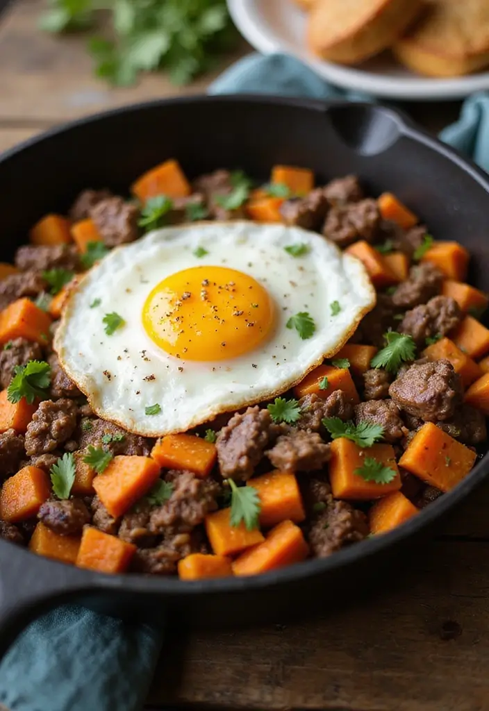 25 Mexican Ground Beef Recipes That Spice Up Dinner - 24. Beef and Sweet Potato Hash