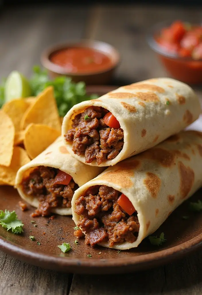 25 Mexican Ground Beef Recipes That Spice Up Dinner - 5. Ground Beef Burritos