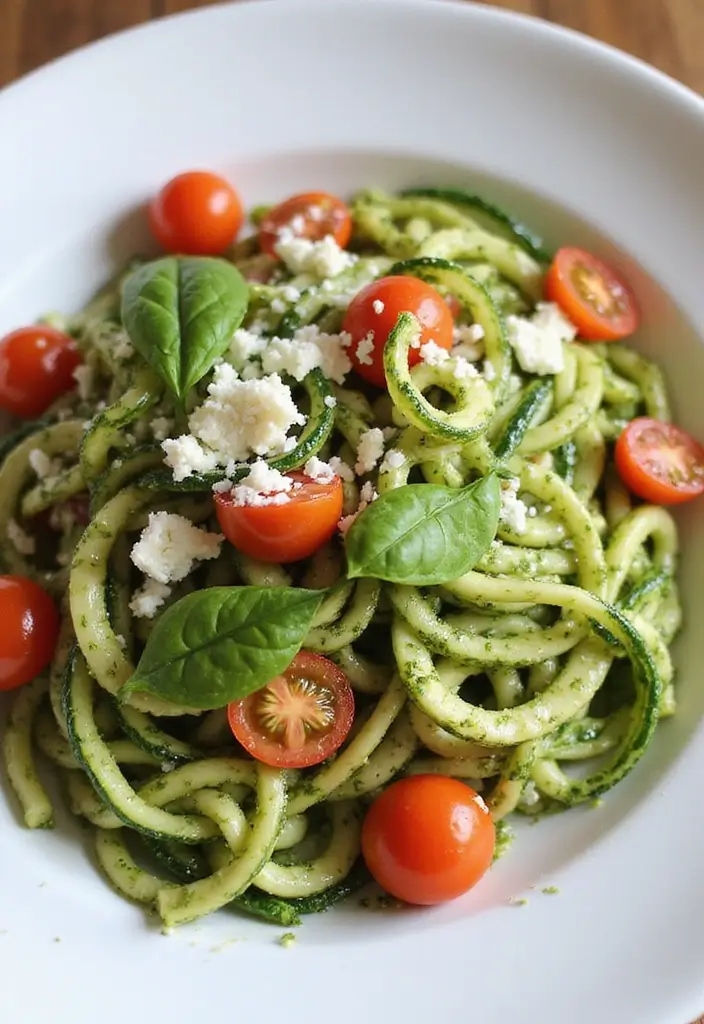 25 Quick and Easy Dinner Recipes for Two Simple Weeknight Meals - 12. Zucchini Noodles with Pesto