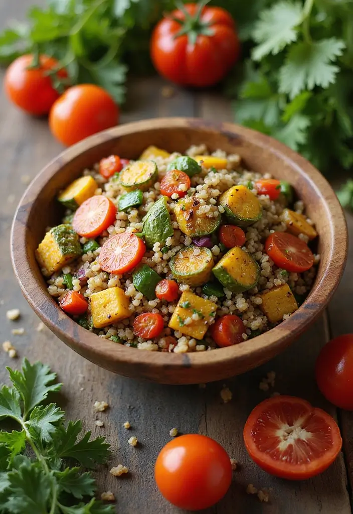 25 Quick and Easy Dinner Recipes for Two Simple Weeknight Meals - 17. Roasted Vegetable Quinoa Salad