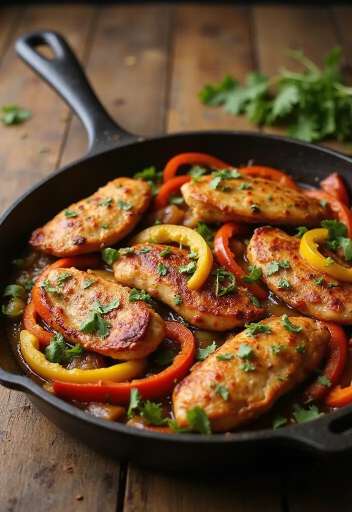 25 Quick and Easy Dinner Recipes for Two Simple Weeknight Meals - 18. Chicken Fajita Skillet