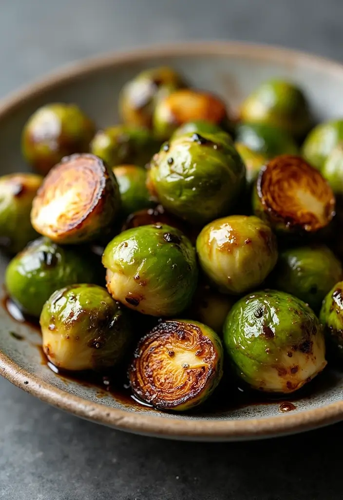 25 Quick and Easy Dinner Recipes for Two Simple Weeknight Meals - 19. Balsamic Glazed Brussels Sprouts