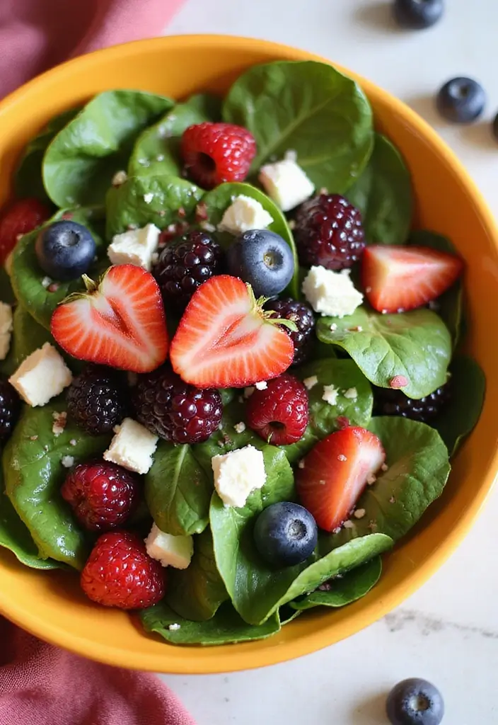 25 Quick and Easy Dinner Recipes for Two Simple Weeknight Meals - 23. Berry and Spinach Salad