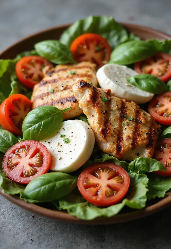 25 Quick and Easy Dinner Recipes for Two Simple Weeknight Meals - 5. Caprese Salad with Grilled Chicken