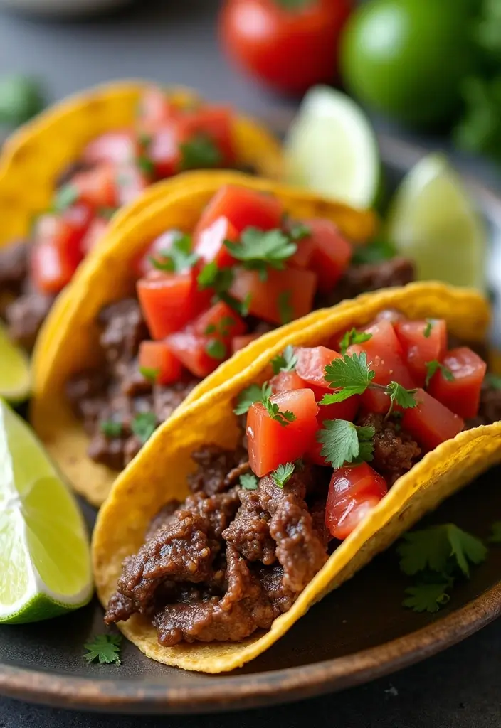 25 Quick and Easy Dinner Recipes for Two Simple Weeknight Meals - 6. Beef Tacos with Fresh Salsa
