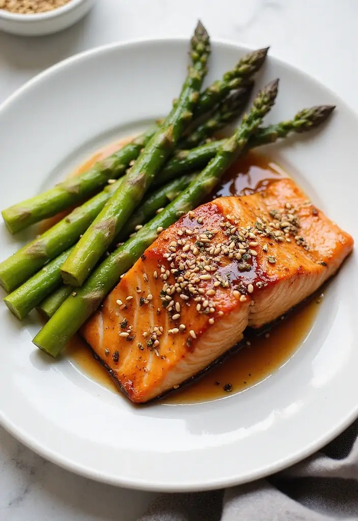 25 Quick and Easy Dinner Recipes for Two Simple Weeknight Meals - 9. Teriyaki Salmon with Asparagus