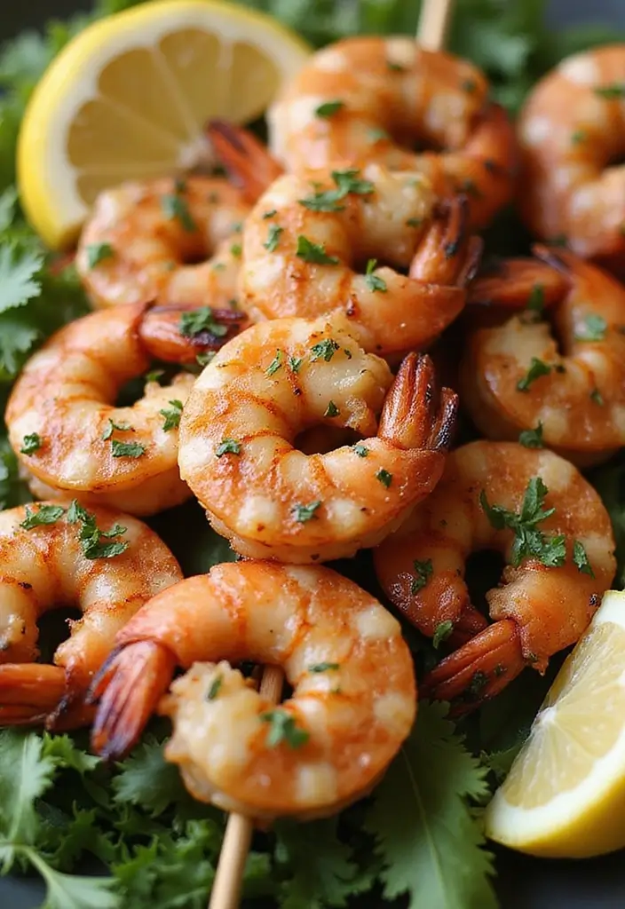 25 Quick and Easy Healthy Dinner Recipes Ready Fast - 19. Lemon Herb Grilled Shrimp