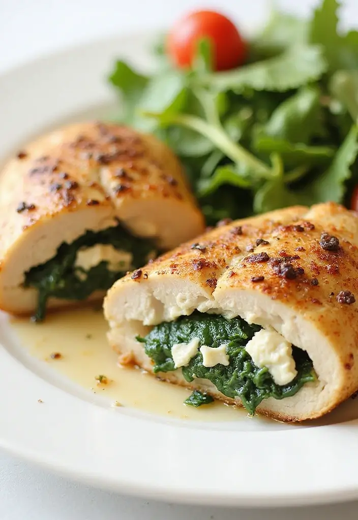 25 Quick and Easy Healthy Dinner Recipes Ready Fast - 4. Spinach and Feta Stuffed Chicken Breasts