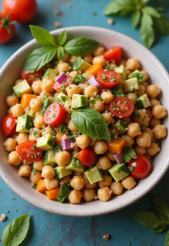 25 Quick and Easy Healthy Dinner Recipes Ready Fast - 9. Mediterranean Chickpea Salad
