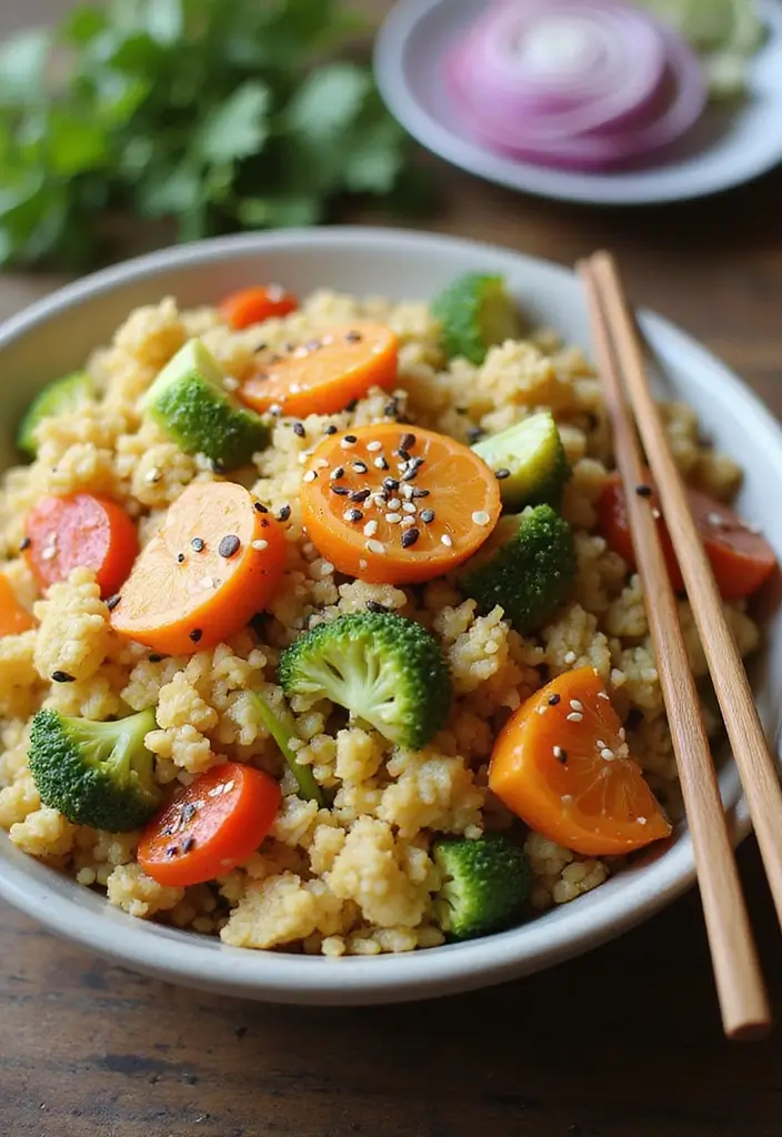 25 Rice Recipes for Dinner and Side Dishes That Complete the Meal - 10. Cauliflower Rice Stir-Fry