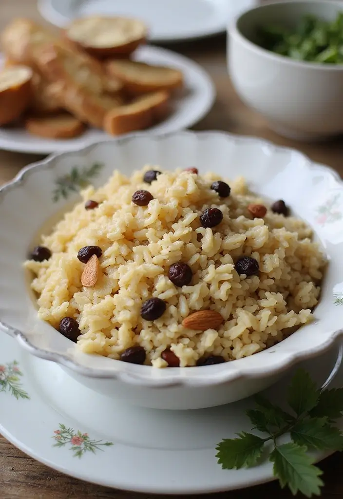 25 Rice Recipes for Dinner and Side Dishes That Complete the Meal - 16. Rice Pilaf with Almonds and Raisins