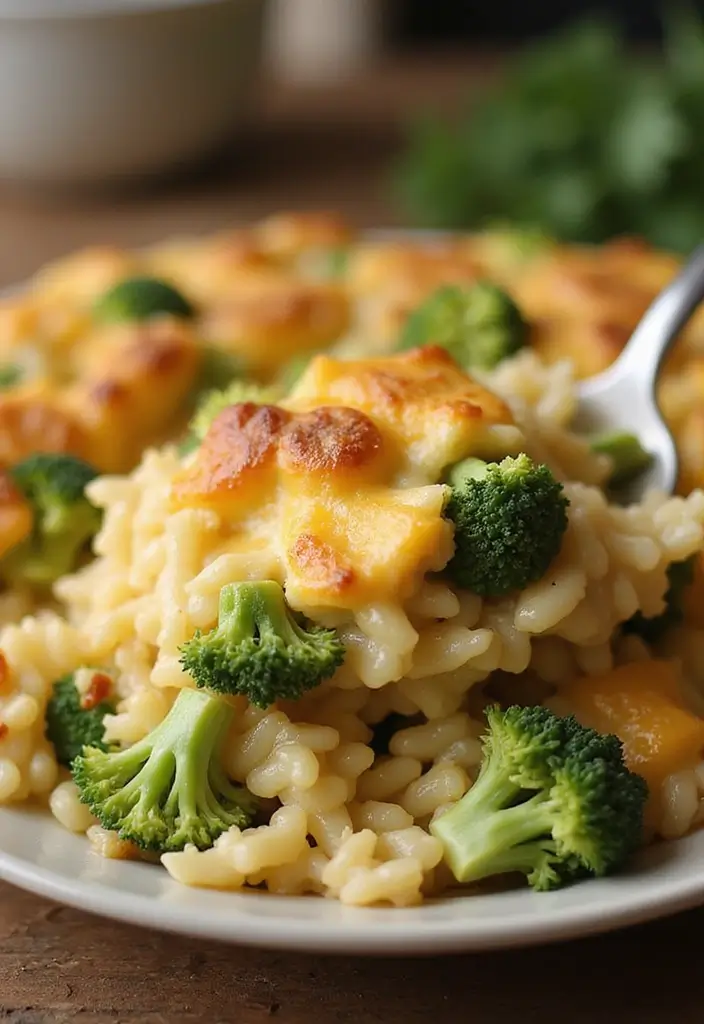 25 Rice Recipes for Dinner and Side Dishes That Complete the Meal - 21. Broccoli and Cheese Rice Casserole