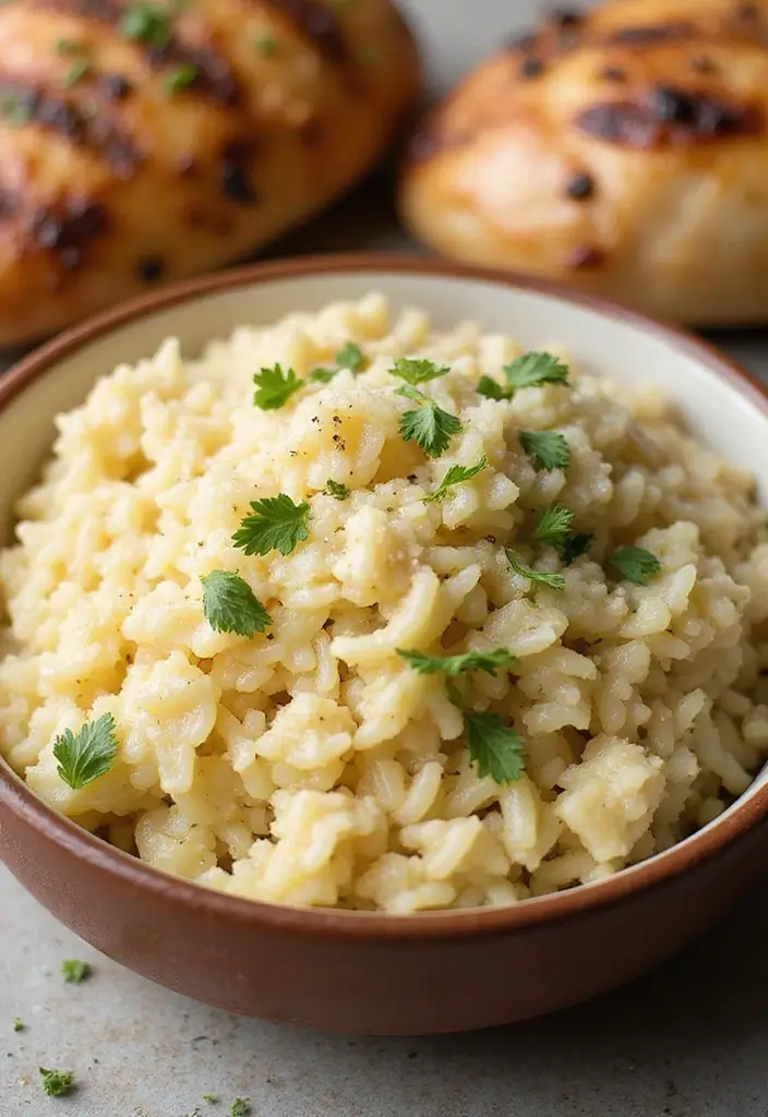 25 Rice Recipes for Dinner and Side Dishes That Complete the Meal - 24. Garlic Parmesan Rice