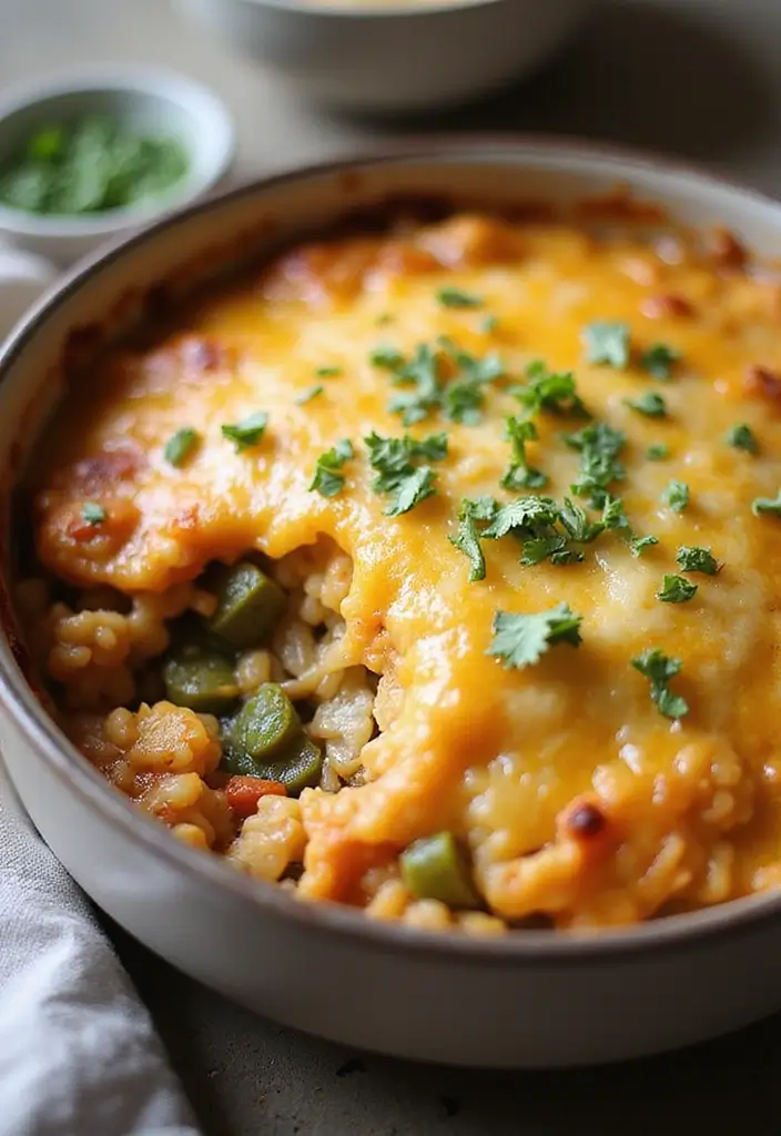 25 Rice Recipes for Dinner and Side Dishes That Complete the Meal - 9. Veggie-Packed Rice Casserole