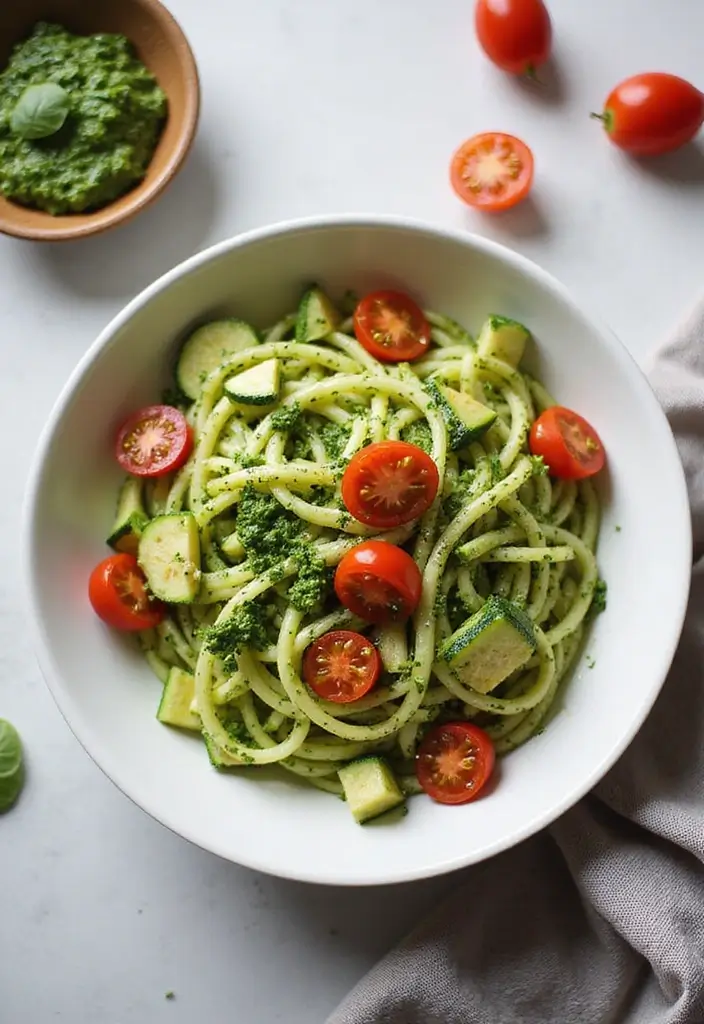 25 Simple 3 Ingredient Dinner Recipes You’ll Want to Try - 16. Zucchini Noodles with Pesto