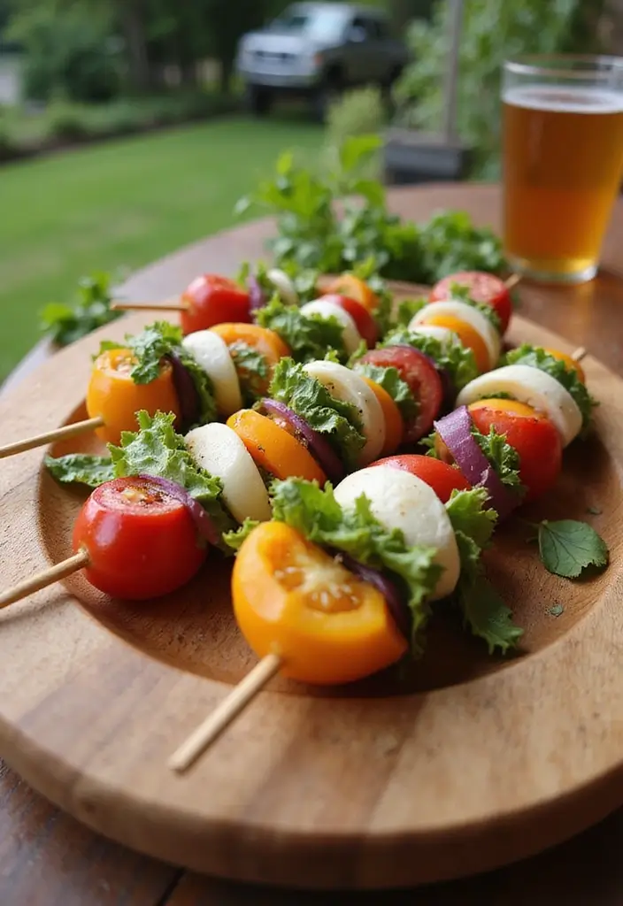 25 Simple 3 Ingredient Dinner Recipes You’ll Want to Try - 20. Caprese Salad Skewers