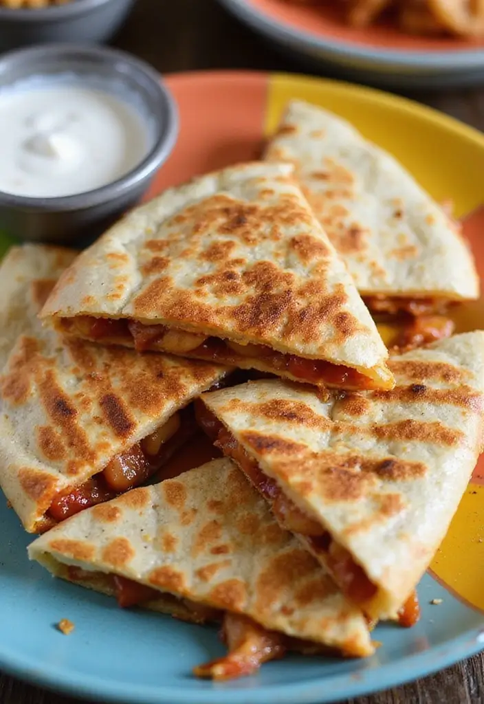 25 Simple 3 Ingredient Dinner Recipes You’ll Want to Try - 3. BBQ Chicken Quesadillas
