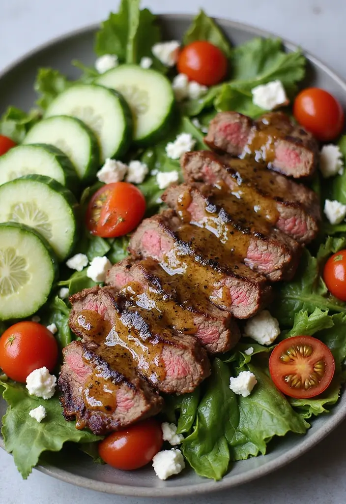 25 Steak Salad Recipes for Fresh and Flavorful Summer Dinners - 10. Greek Steak Salad