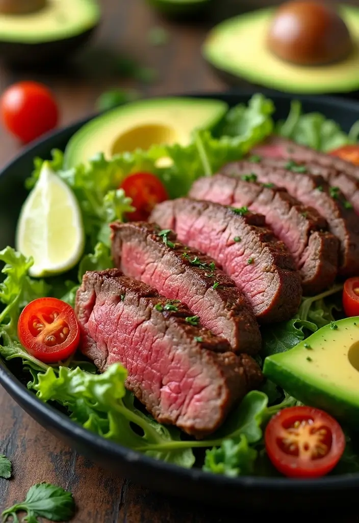 25 Steak Salad Recipes for Fresh and Flavorful Summer Dinners - 13. Avocado Steak Salad