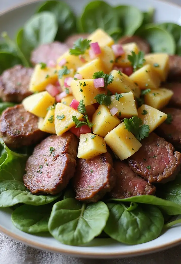 25 Steak Salad Recipes for Fresh and Flavorful Summer Dinners - 18. Steak Salad with Pineapple Salsa