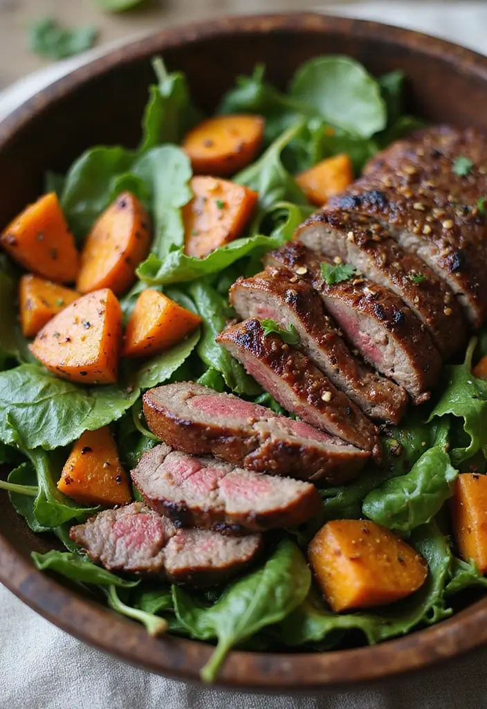 25 Steak Salad Recipes for Fresh and Flavorful Summer Dinners - 22. Steak Salad with Sweet Potato