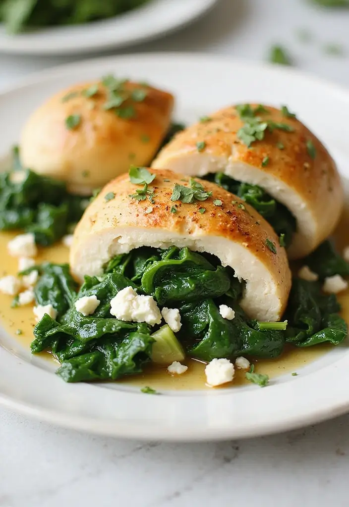 26 Easy Gluten Free Dinner Recipes for Busy Families - 11. Spinach and Feta Stuffed Chicken