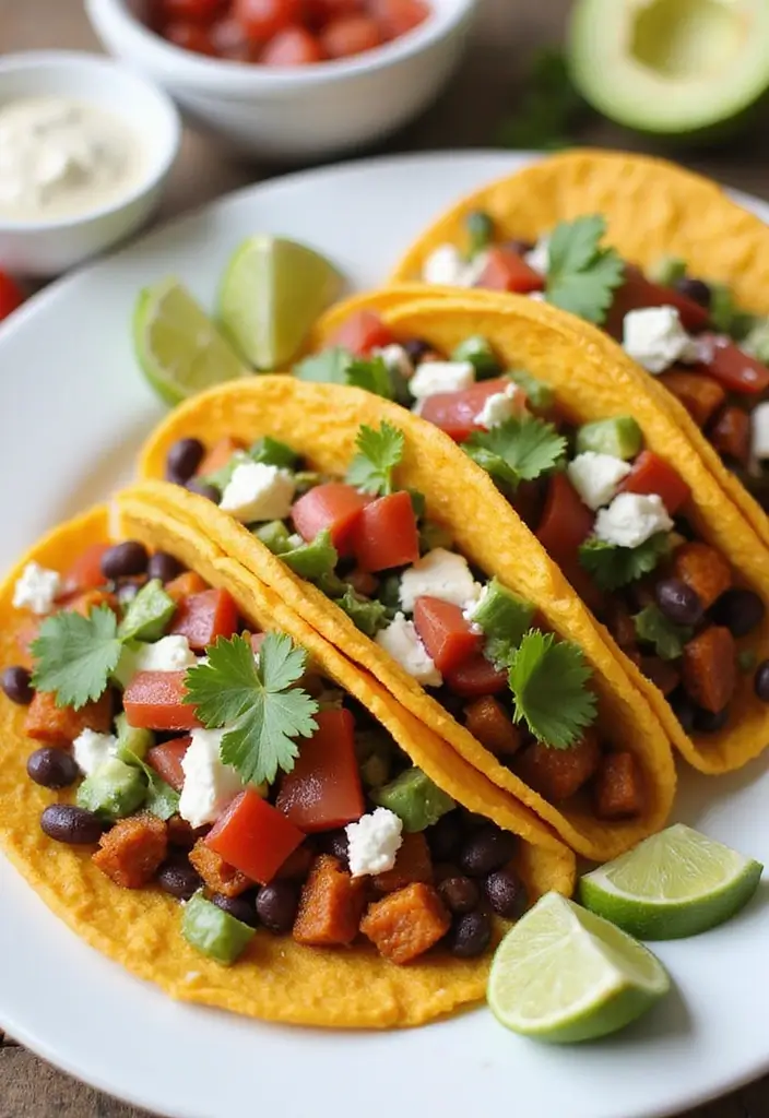 26 Easy Gluten Free Dinner Recipes for Busy Families - 14. Baked Sweet Potato and Black Bean Tacos