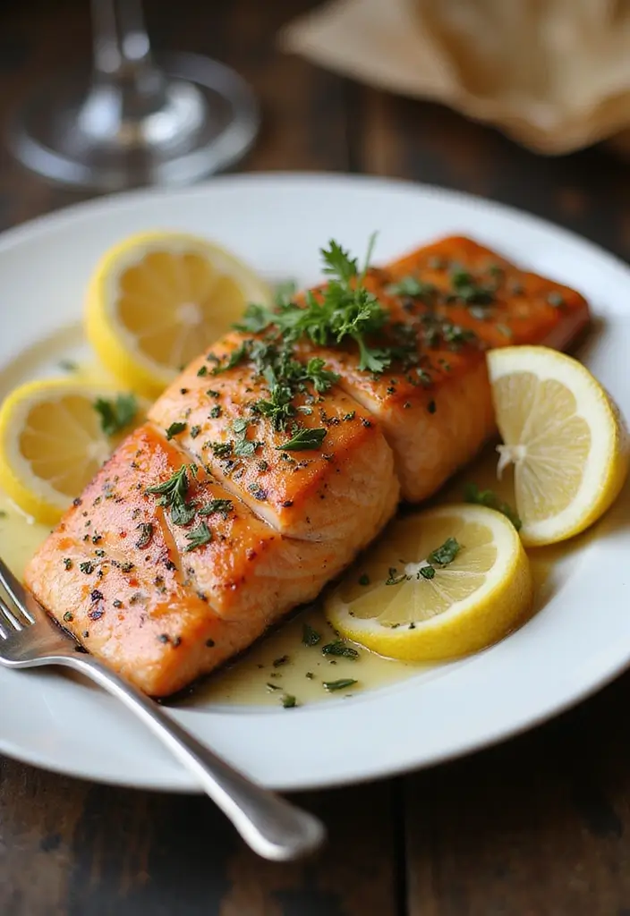 26 Easy Gluten Free Dinner Recipes for Busy Families - 7. Baked Lemon Herb Salmon