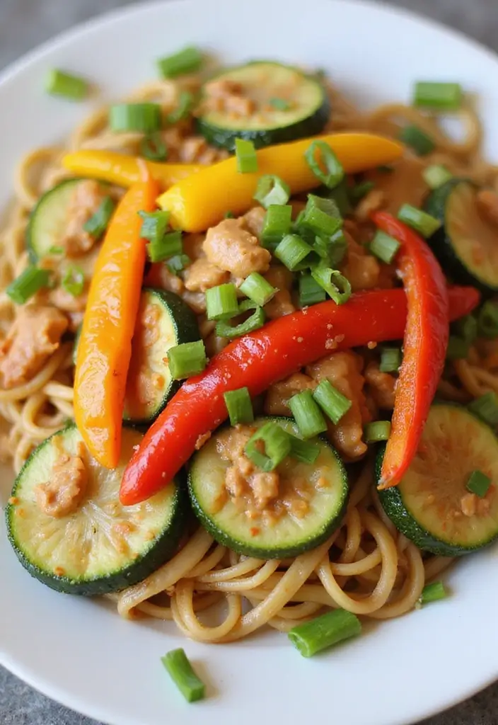26 Gluten Free Dairy Free Dinner Recipes That Taste Amazing - 16. Thai Peanut Zucchini Noodles