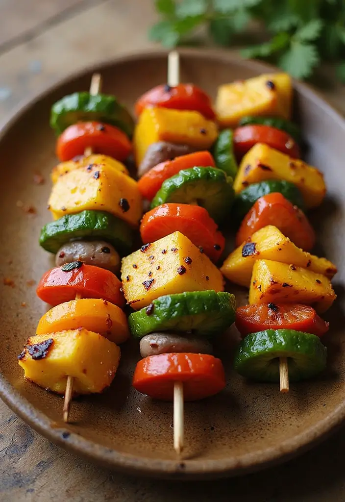 26 Gluten Free Dairy Free Dinner Recipes That Taste Amazing - 22. Grilled Vegetable Skewers