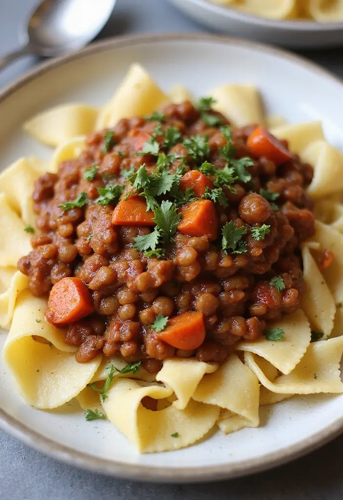 26 Gluten Free Dairy Free Dinner Recipes That Taste Amazing - 6. Lentil Bolognese