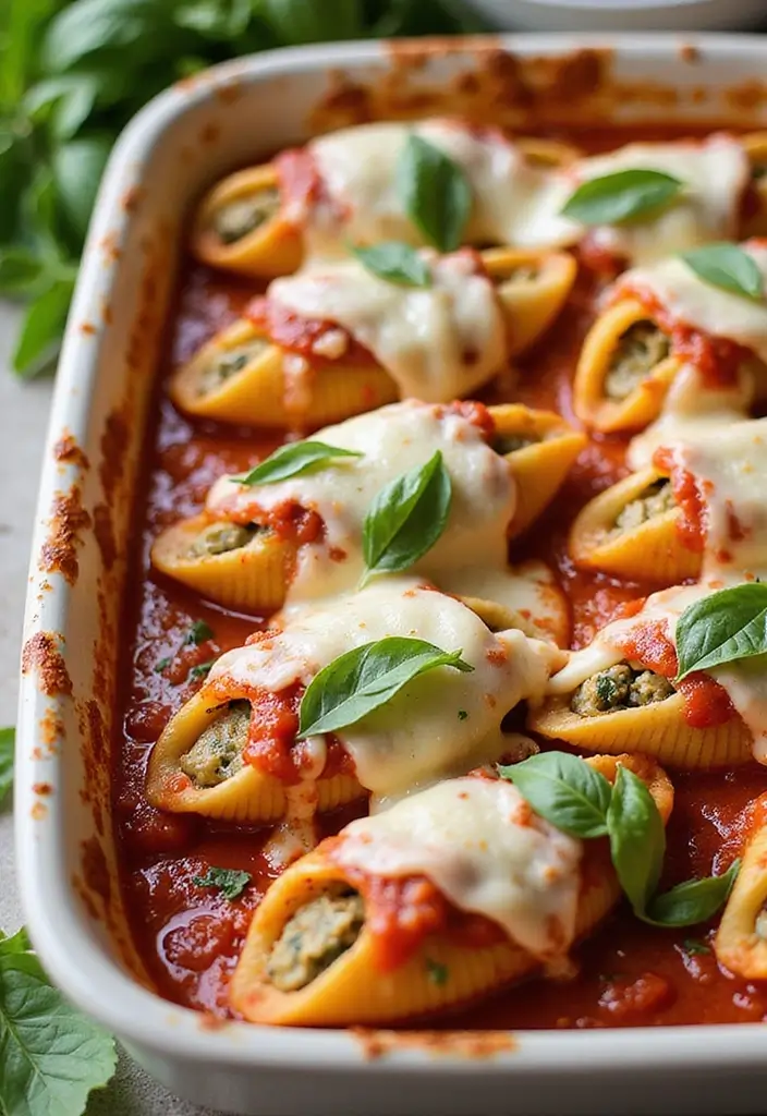 26 Ground Pork and Beef Recipes Perfect for Dinner - 14. Ground Meat and Spinach Stuffed Shells