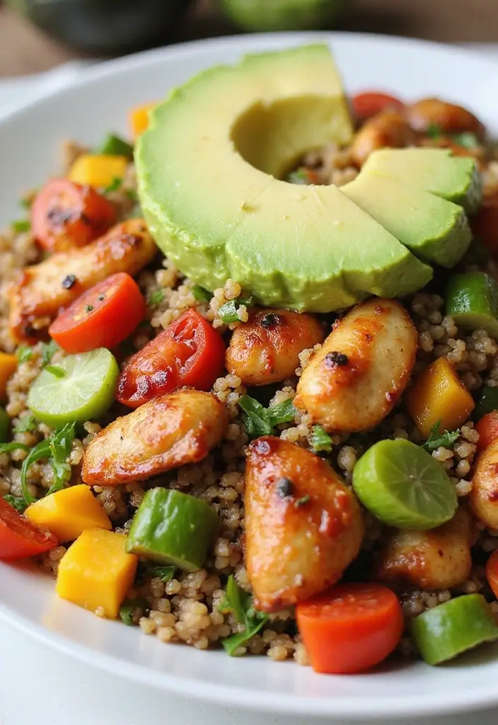 26 Healthy Chicken Dinner Recipes for Two Made Easy - 11. BBQ Chicken Quinoa Salad