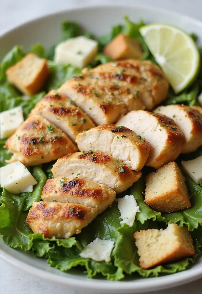 26 Healthy Chicken Dinner Recipes for Two Made Easy - 22. Chicken Caesar Salad