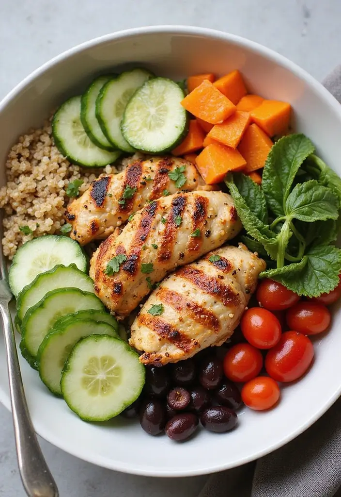 26 Healthy Chicken Dinner Recipes for Two Made Easy - 7. Mediterranean Chicken Bowl