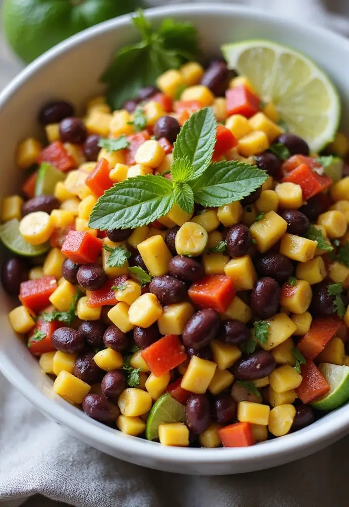 26 Quick Healthy Vegetarian Dinner Ideas for Busy Nights - 13. Black Bean & Corn Salad