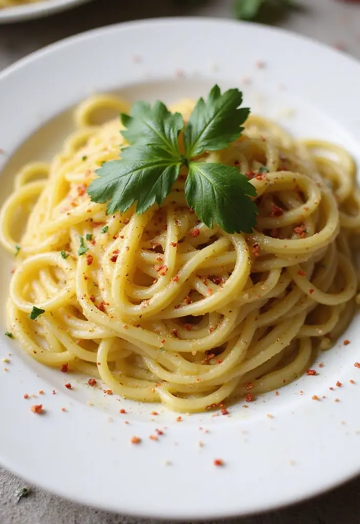 26 Quick Healthy Vegetarian Dinner Ideas for Busy Nights - 15. Spaghetti Aglio e Olio