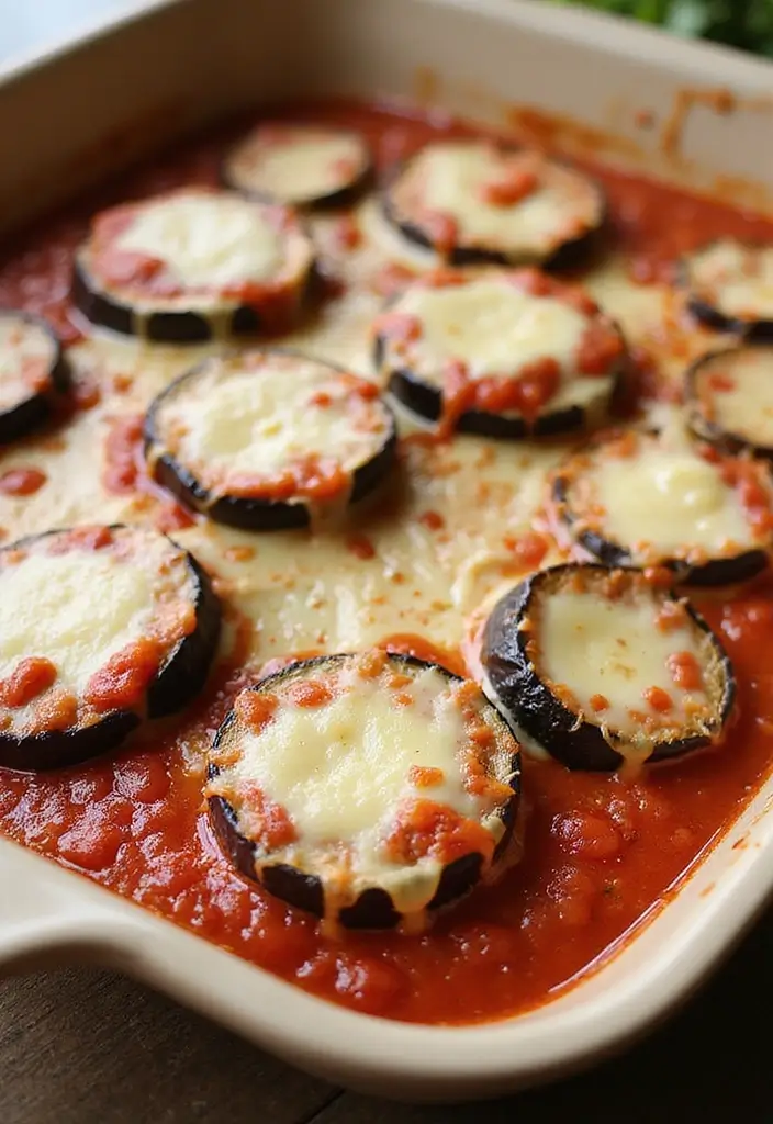 26 Quick Healthy Vegetarian Dinner Ideas for Busy Nights - 26. Eggplant Parmesan