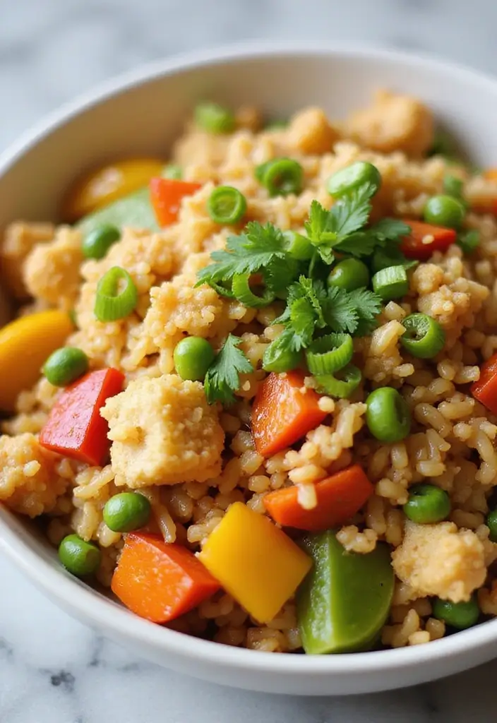 26 Quick Healthy Vegetarian Dinner Ideas for Busy Nights - 7. Cauliflower Rice Stir-Fry
