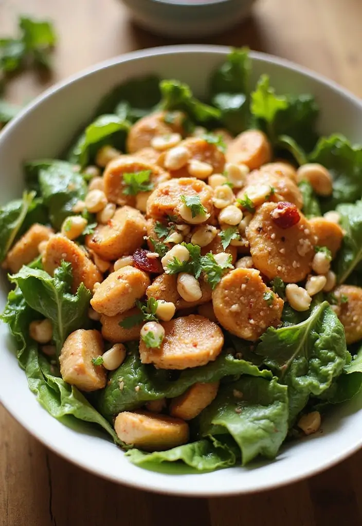26 Quick and Easy Summer Dinner Recipes for Family Meals - 16. Thai Peanut Chicken Salad