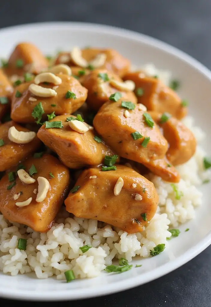 27 Easy Healthy Dinner Recipes for Family on a Budget - 14. Peanut Butter Chicken