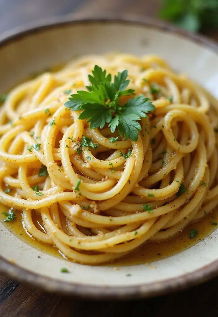 27 Easy Healthy Dinner Recipes for Family on a Budget - 24. Spaghetti Aglio e Olio